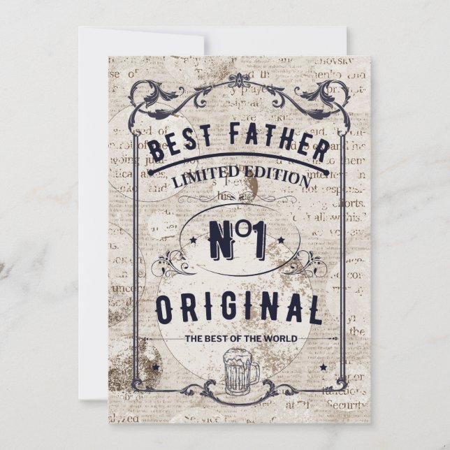 Invitación Vida de papá, mejor vida (Anverso)