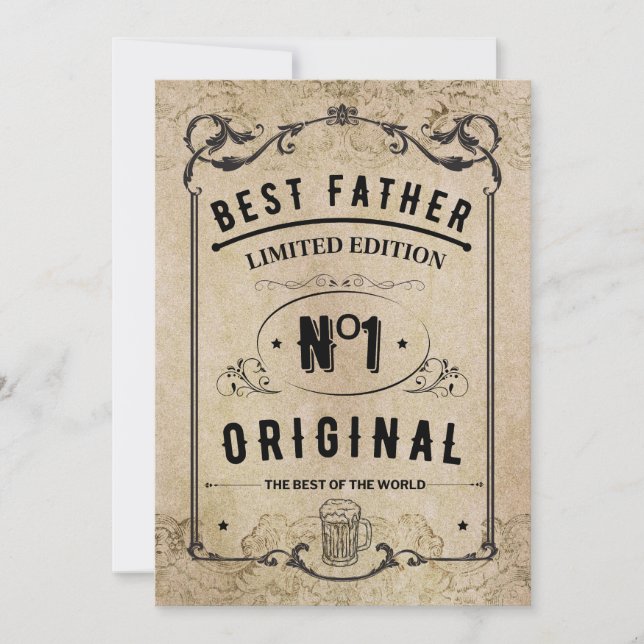 Invitación Vida de papá, mejor vida (Anverso)