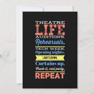 Invitación Vida de teatro repetida