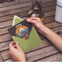 Invitación Vida en bicicleta, personalizable retro