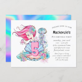 Invitación Vida en el mar de la sirena | Fiesta de cumpleaños