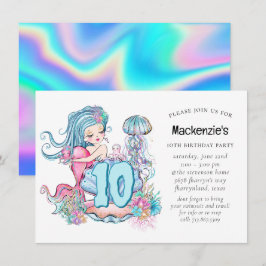 Invitación Vida en el mar de la sirena | Fiesta de cumpleaños