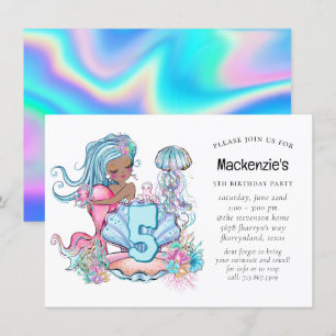 Invitación Vida en el mar de la sirena   Fiesta de cumpleaños