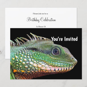 Invitación Vida silvestre Iguana Foto Cumpleaños