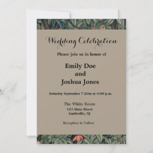 Invitación Vida silvestre William Morris Greenery Fox