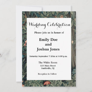 Invitación Vida silvestre William Morris Greenery Fox