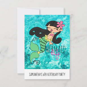 Invitación Vida útil de la sirena B Se incluyen sobres blanco