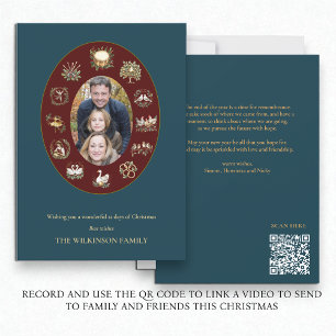 Invitación video personalizado Foto de doce días de Navidades