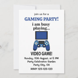 Invitación Videojuego Estoy ocupado Jugando Videojuego