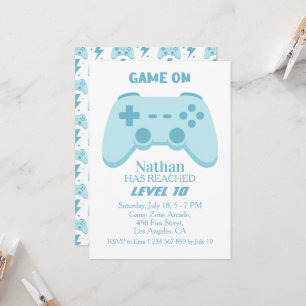 Invitación Videojuego   Fiesta de Cumpleaños número 10 de un 
