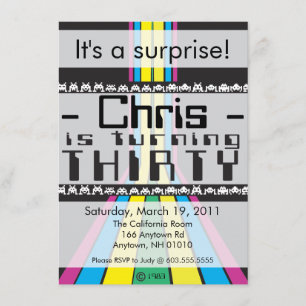 Invitación Videojuego Retro Treinta Aniversario