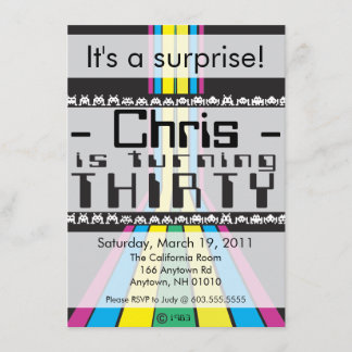 Invitación Videojuego Retro Treinta Aniversario