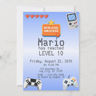 Invitación Videojuegos
