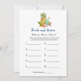 Invitación Videojuegos de ducha tropical para novias