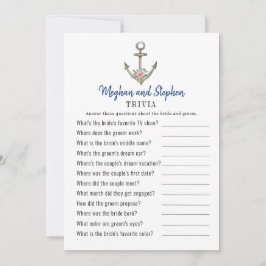 Invitación Videojuegos de Nautical Anchor Couple's Shower Tri