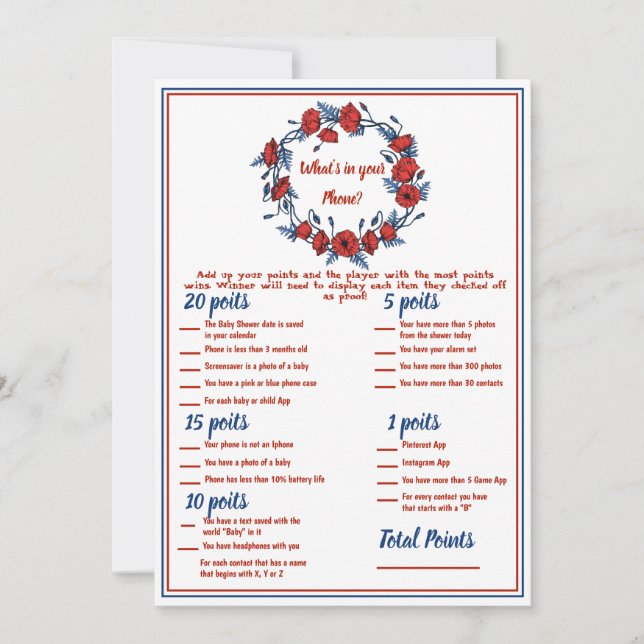 Invitación Videojuegos de Poppy Floral Baby Shower 2x (Anverso)