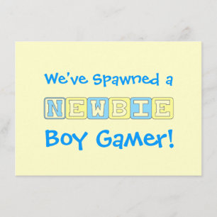 Invitación Videojugador Baby Shower del muchacho