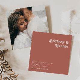 Invitación Videos retro simples | Antiguo Boda de fotos de Ro