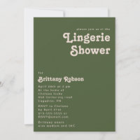 Videos retro simples | Ducha De Lingerie Verde De 