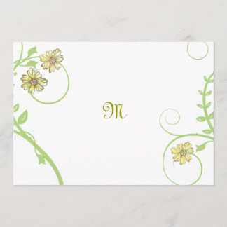 Invitación Vides y flores del movimiento en sentido vertical