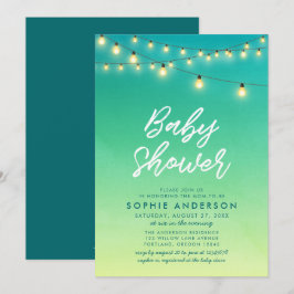 Invitación Vidrio acuático de Baby Shower Light
