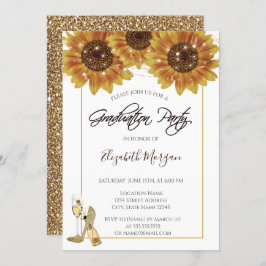 Invitación Vidrio, fiesta de graduación del Purpurina Heels S