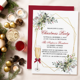 Invitación Vidrio Fiesta Navidades Berries