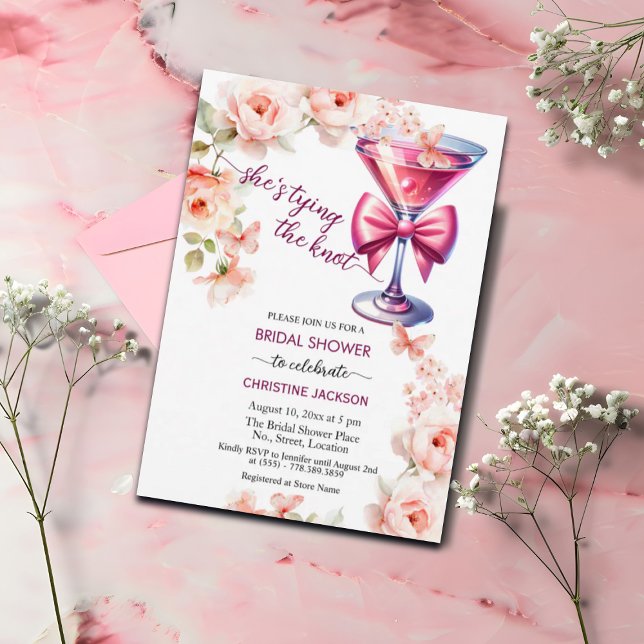 Invitación Vidrio Prosecco que está atando la ducha nupcial (Subido por el creador)