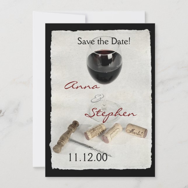 Invitación Vidrio y corcho (Anverso)