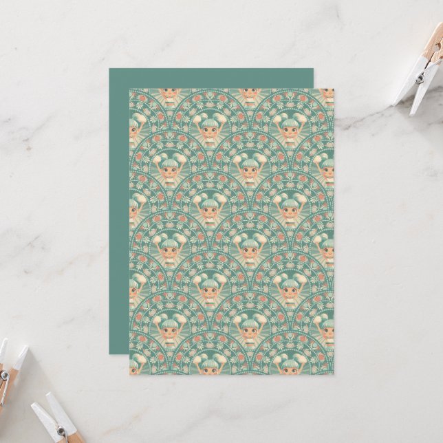 Invitación Vieira Floral Mandala Retro (Anverso/Reverso In Situ)