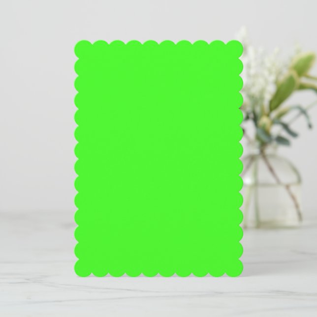 Invitación Vieira verde neón (Anverso de pie)