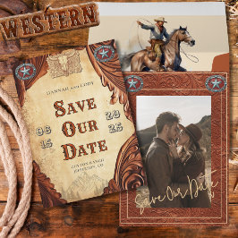 Invitación Vieja boda de la frontera occidental salva la invi