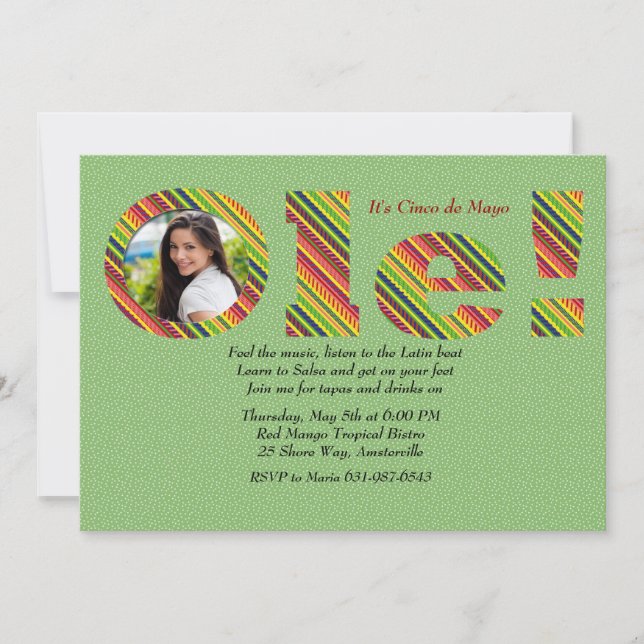 Invitación vieja de la foto (Anverso)