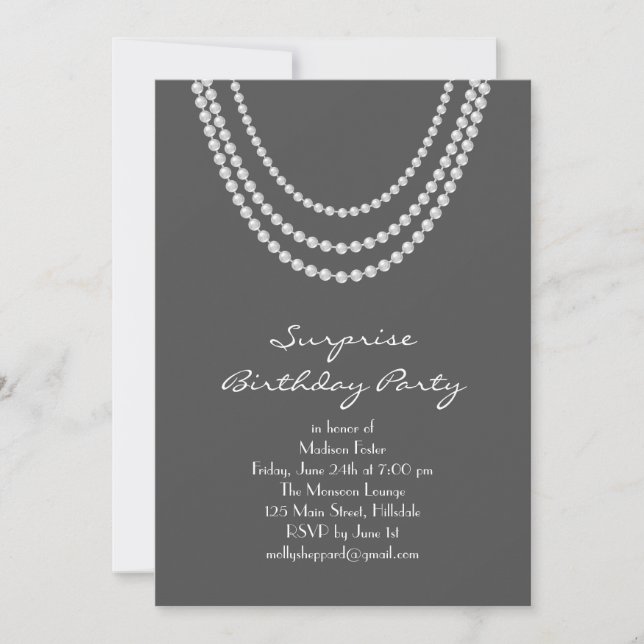 Invitación Vieja fiesta de cumpleaños sorpresa de Hollywood i (Anverso)