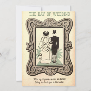 Invitación Vieja Moda de pareja divertida vieja retro Boda rú