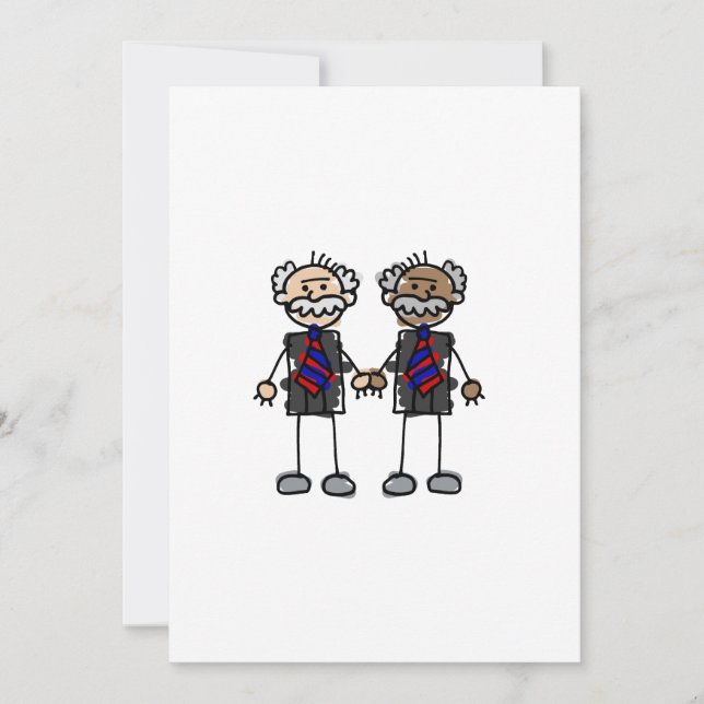 Invitación Vieja pareja interracial (Anverso)