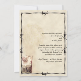 Invitación Viejas boots y bodas del oeste