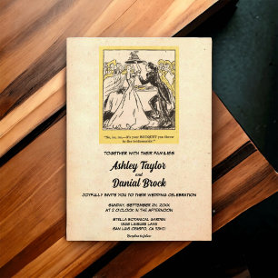 Invitación Viejo antiguo viejo retro de los años 50 Boda grac