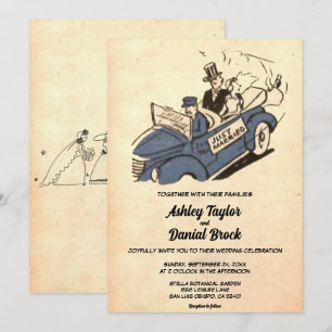 Invitación Viejo Boda de la vieja pareja rusa de la vieja ret