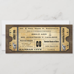 Invitación Viejo Boda de tipografía moderna para entradas de 