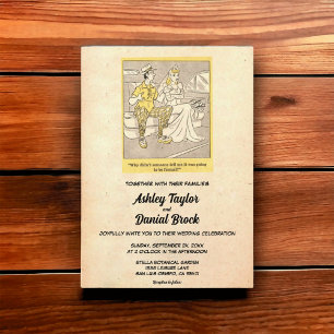 Invitación Viejo Boda Rústico de pareja divertida de retro vi