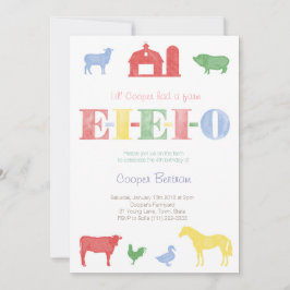 Invitación Viejo cumpleaños de MacDonald, Fiesta de zoológico