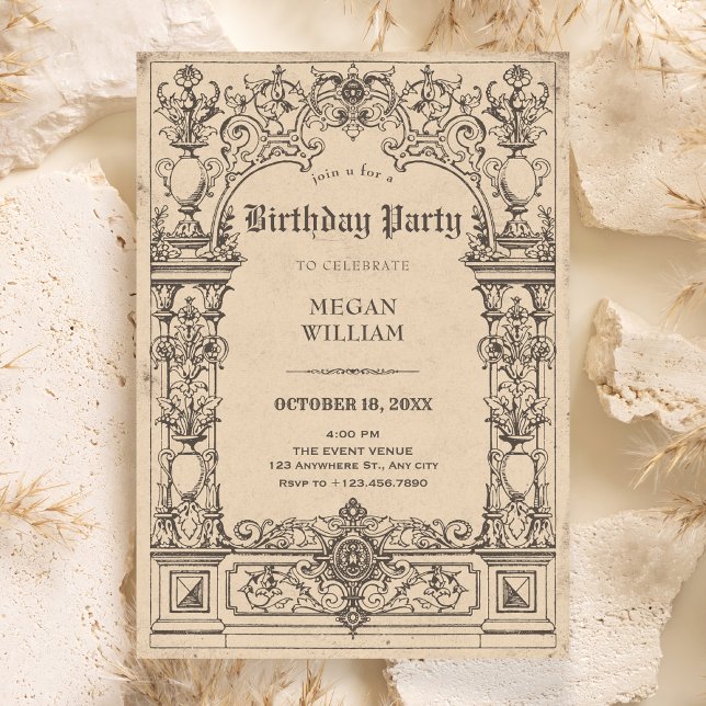 Invitación Viejo cumpleaños gótico (Subido por el creador)