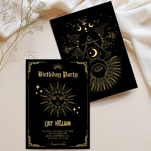Invitación Viejo cumpleaños místico del arte bohemio