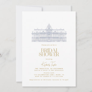 Invitación Viejo dinero europeo Villa Bridal Shower