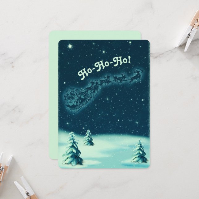 Invitación Viejo invierno navideño en Sleigh (Anverso/Reverso In Situ)