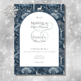 Invitación Viejo invierno William Morris Elegant Wedding