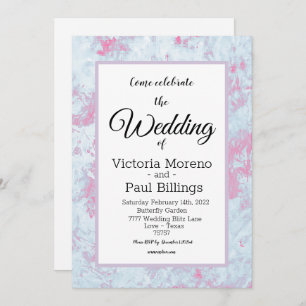 Invitación Viejo mundo victoriano/diseño rosa suave