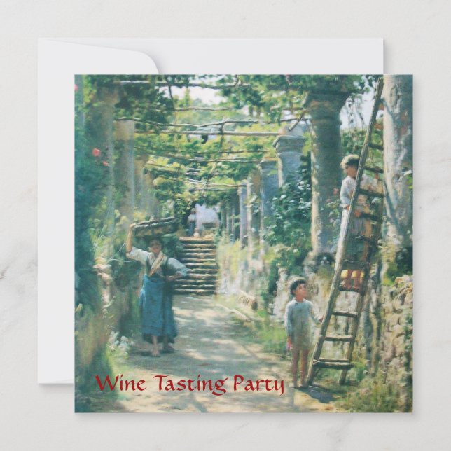 INVITACIÓN VIEJO VIÑEDO DE UVA FIESTA DE DEGUSTACIÓN DE VINOS (Anverso)