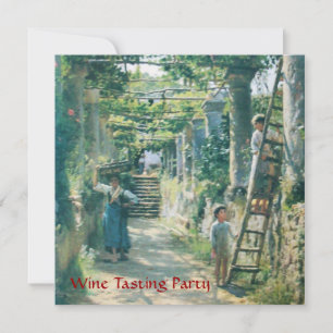 INVITACIÓN VIEJO VIÑEDO DE UVA FIESTA DE DEGUSTACIÓN DE VINOS